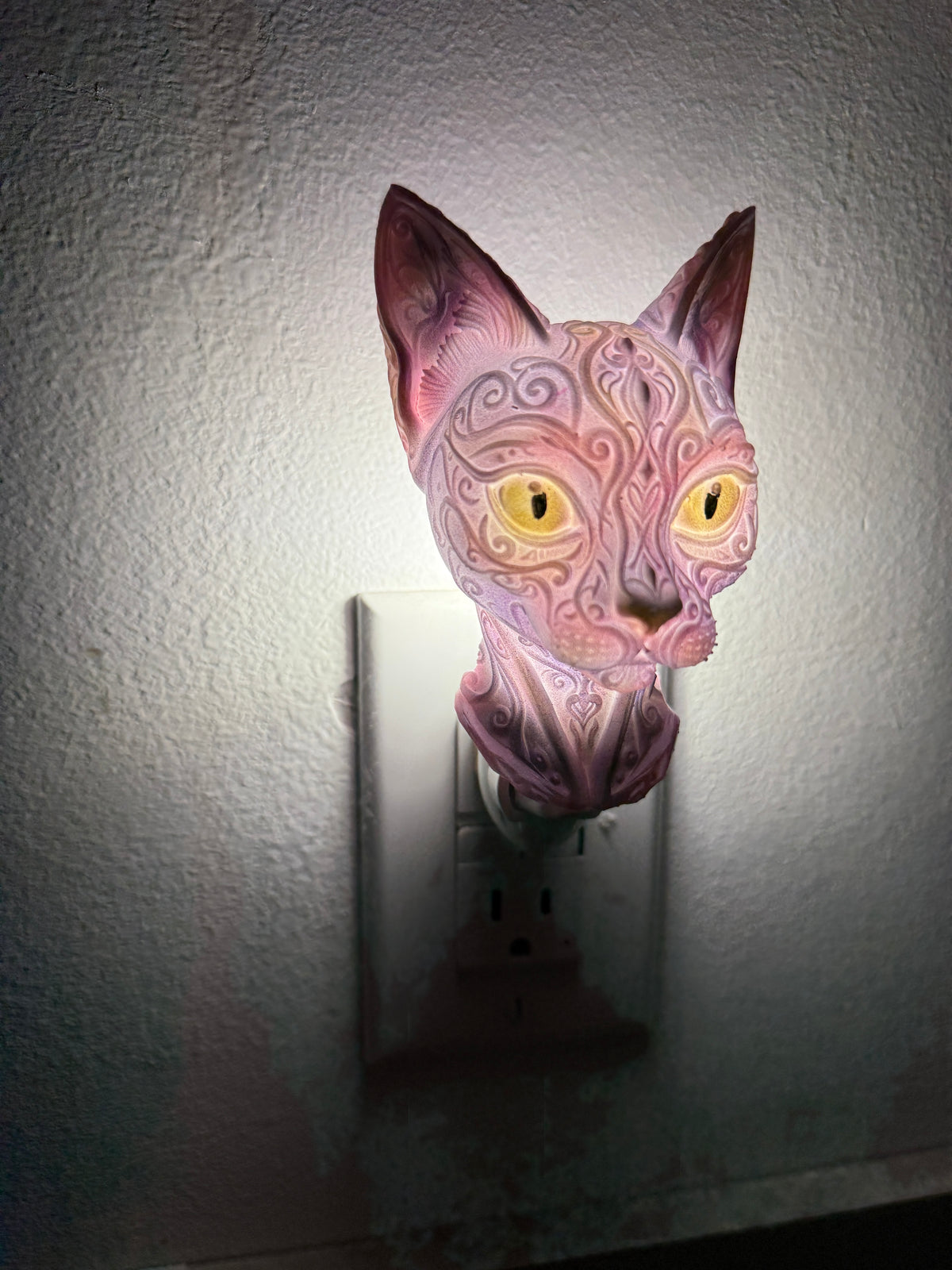 Whimsical Cat Wall Night Light