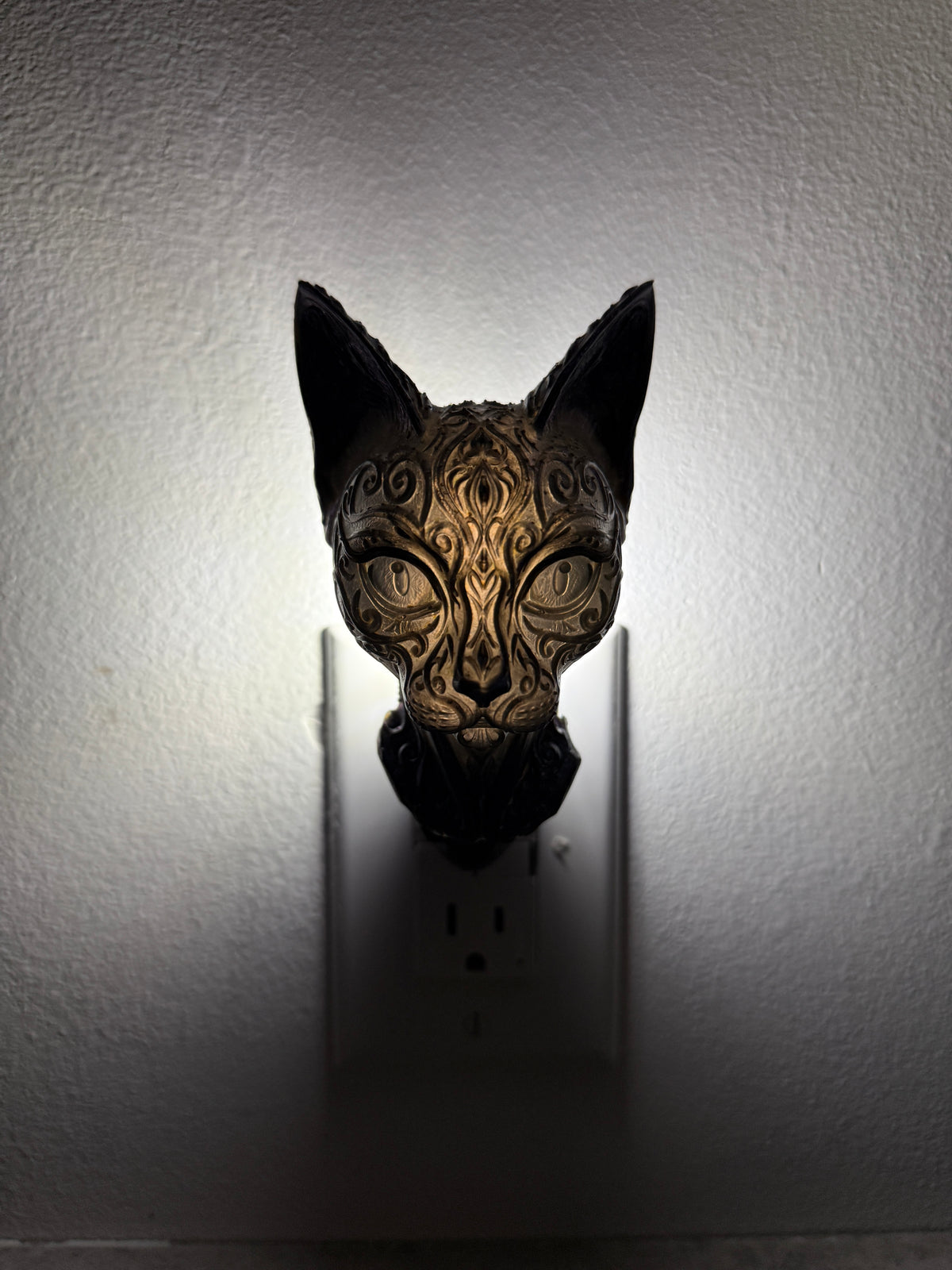 Whimsical Cat Wall Night Light