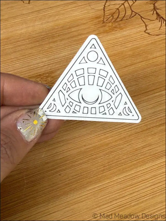 All Seeing Eye Line Drawing Sticker by Mad Meadow Sticker