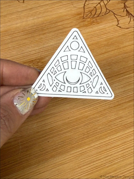 All Seeing Eye Line Drawing Sticker by Mad Meadow Sticker