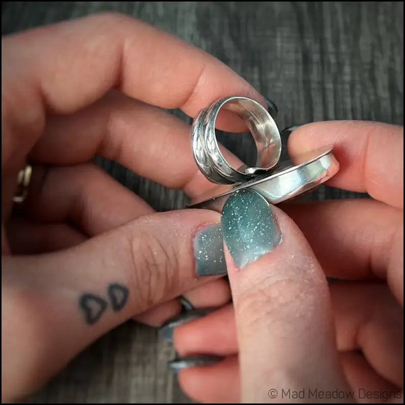 Beautiful Flashy Labradorite Large 20x50 Cabochon sterling Silver Statement Ring - Jewelry