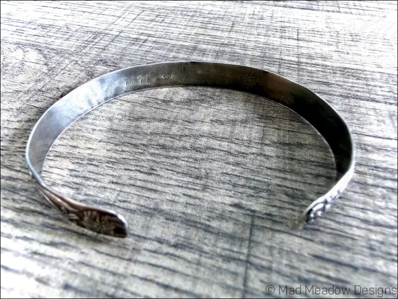 Floral Sterling Silver and Brass Snake Cuff Bracelet - Jewelry