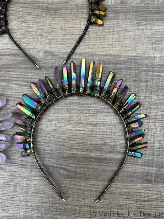 Goddess Quartz Crystal Headband Crown - Jewelry
