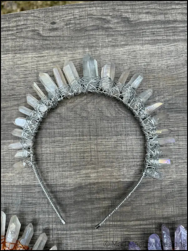 Goddess Quartz Crystal Headband Crown - Jewelry
