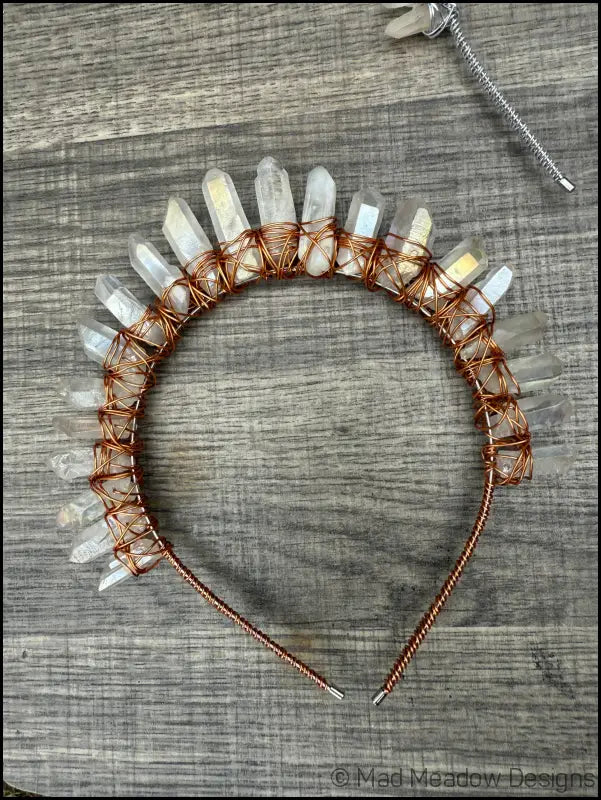 Goddess Quartz Crystal Headband Crown - Jewelry