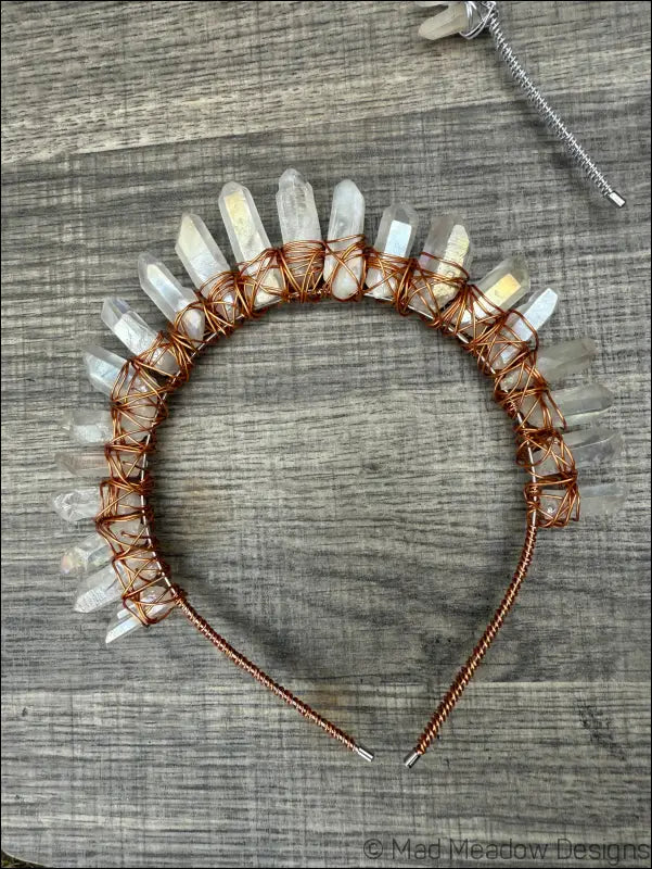 Goddess Quartz Crystal Headband Crown - Jewelry