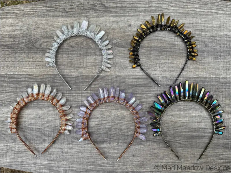 Goddess Quartz Crystal Headband Crown - Jewelry