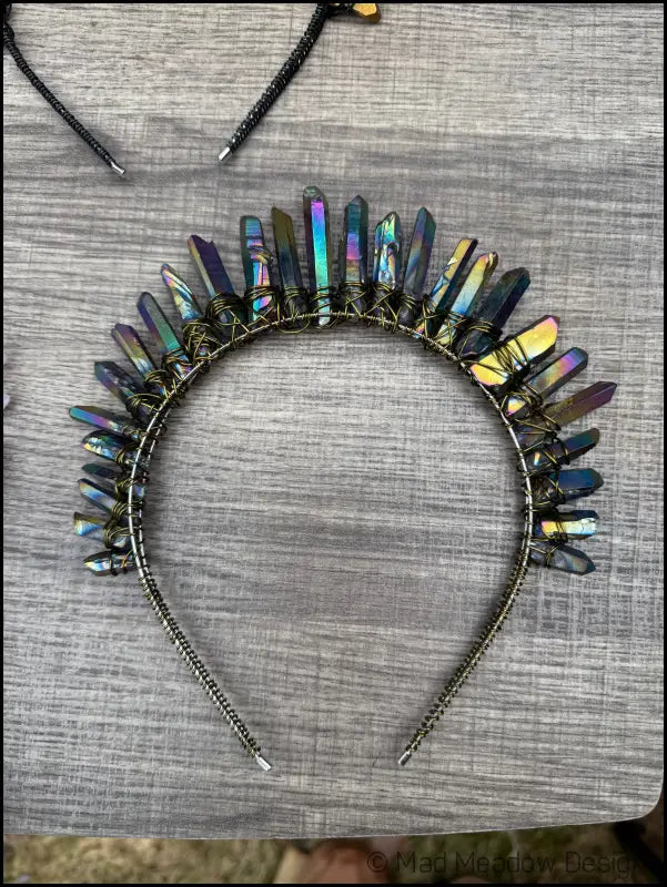 Goddess Quartz Crystal Headband Crown - Jewelry