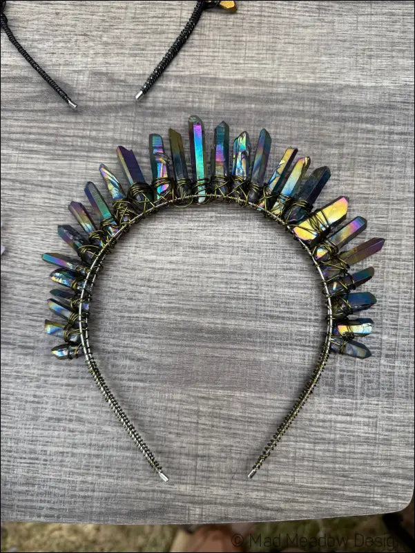 Goddess Quartz Crystal Headband Crown - Jewelry