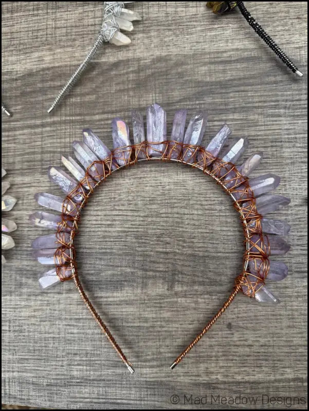 Goddess Quartz Crystal Headband Crown - Jewelry