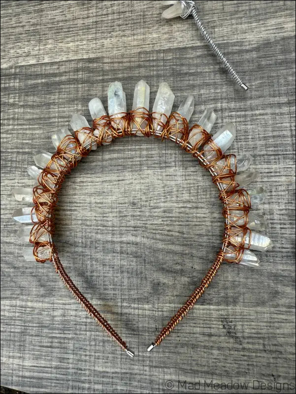 Goddess Quartz Crystal Headband Crown - Jewelry