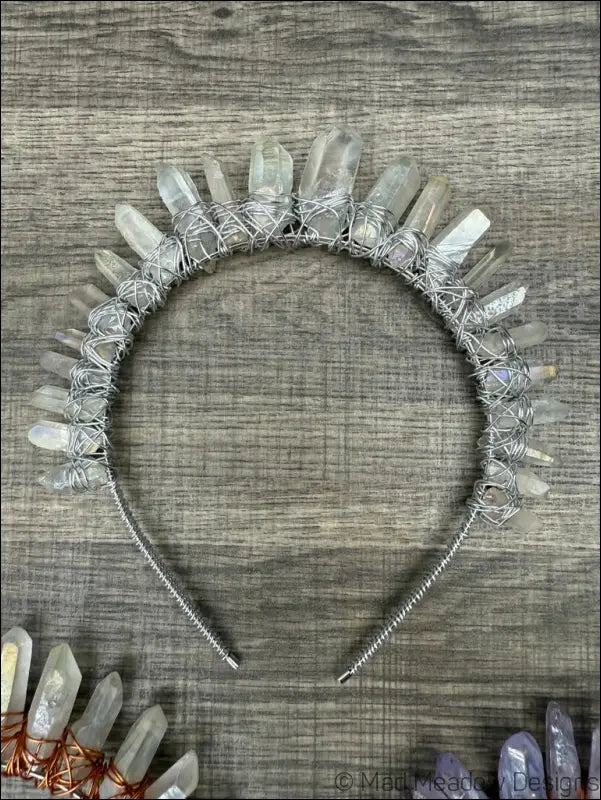 Goddess Quartz Crystal Headband Crown - Jewelry