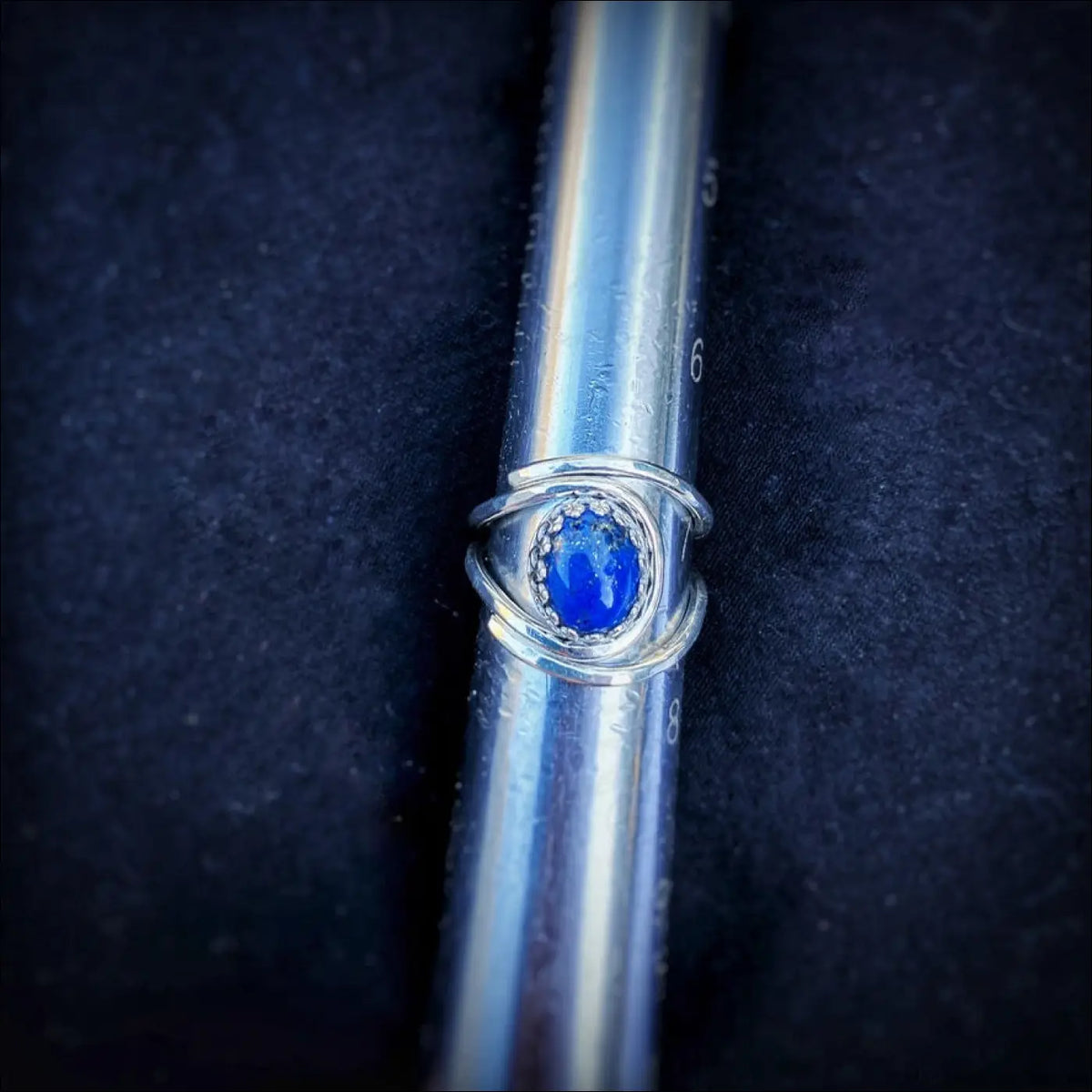 Lapis Lazuli Adjustable Sterling Silver Ring - Jewelry