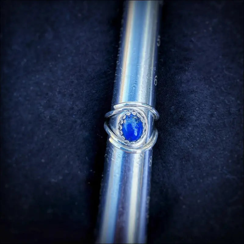Lapis Lazuli Adjustable Sterling Silver Ring - Jewelry