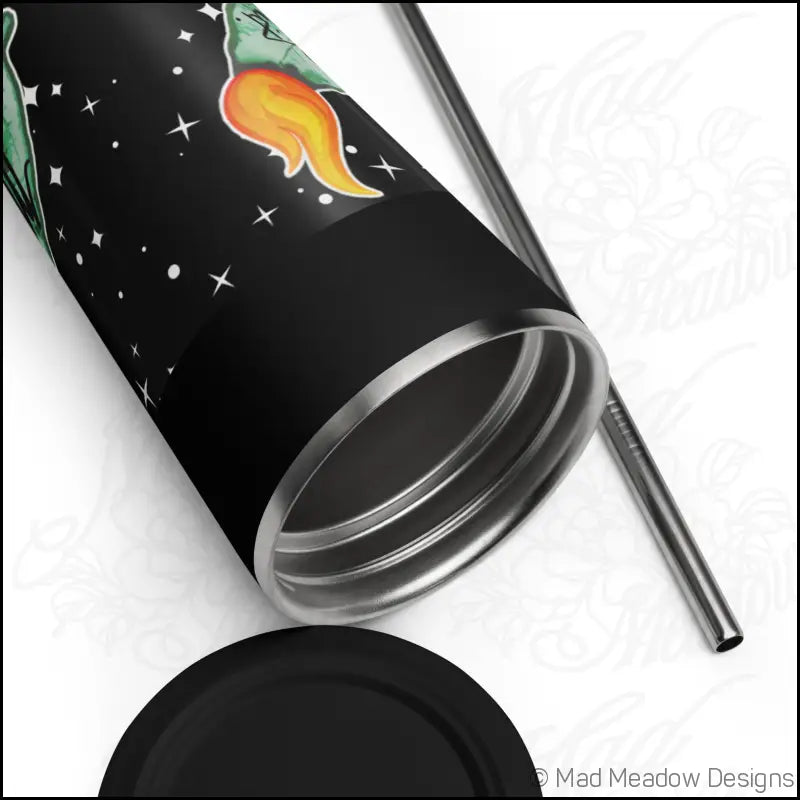 Manifest That Sh*t! Cosmic Insulated tumbler with a straw - Print on Demand