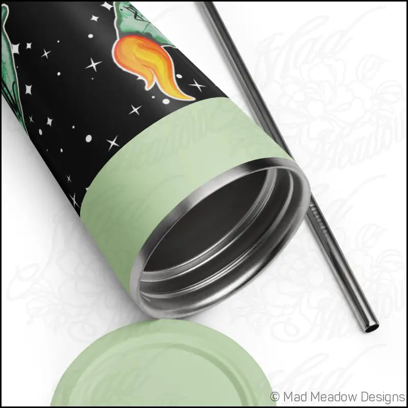Manifest That Sh*t! Cosmic Insulated tumbler with a straw - Print on Demand