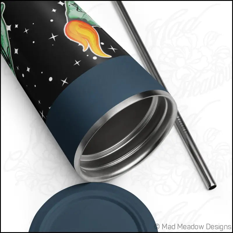 Manifest That Sh*t! Cosmic Insulated tumbler with a straw - Print on Demand