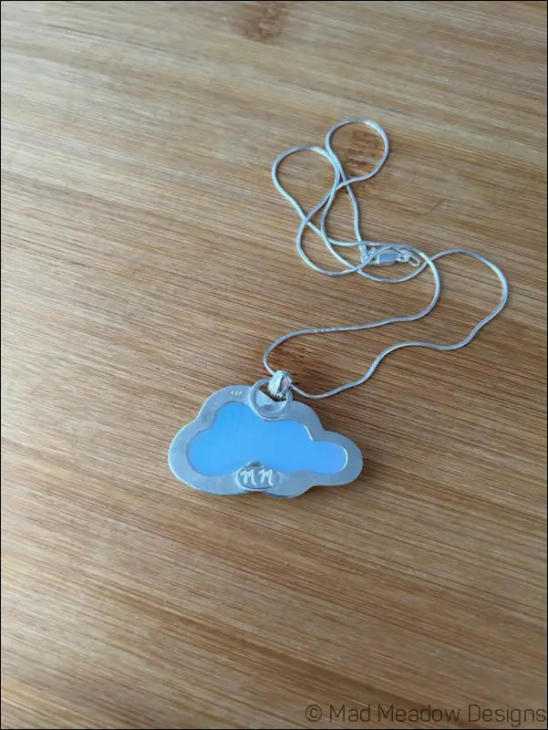 Sterling Silver Opalite Cloud Pendant on 18’’ Snake Chain Necklace - Jewelry