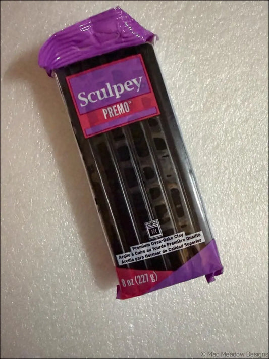 Sculpey Premo Polymer Clay 8 oz Black - Destash New