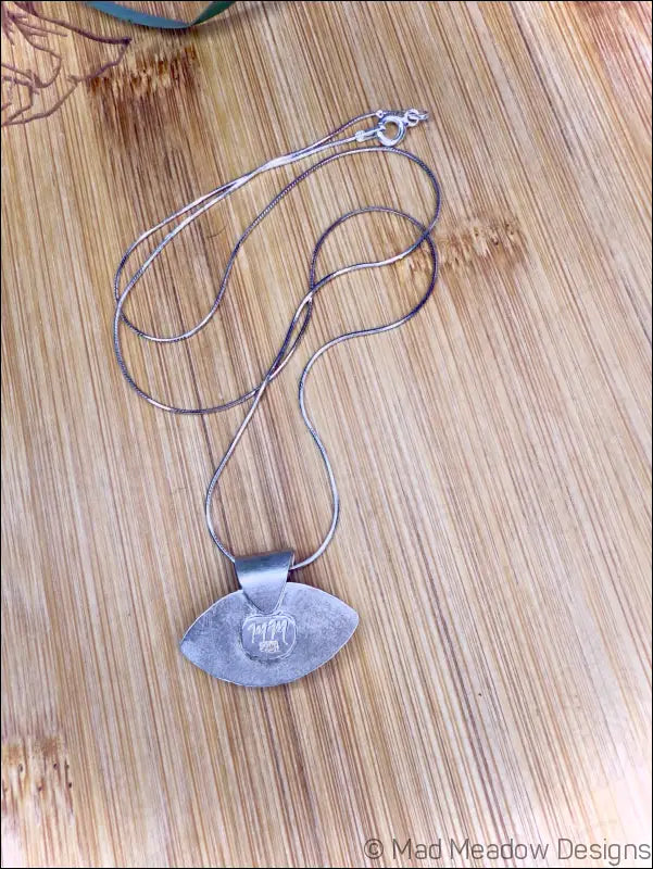 Aqua Chalcedony Evil Eye Sterling Silver Pendant Necklace on 18’’ Snake Chain - Jewelry