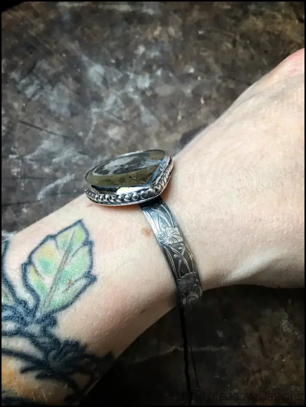 Alaskan Ammonite Sterling Silver Bracelet - Jewelry