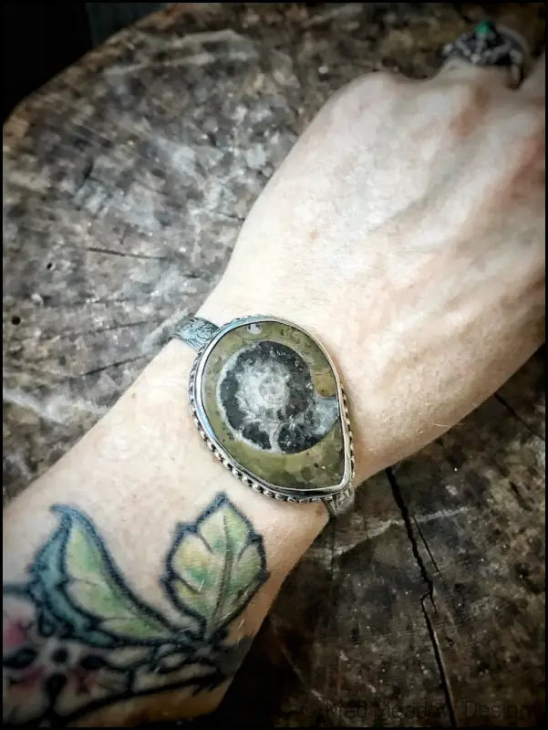 Alaskan Ammonite Sterling Silver Bracelet - Jewelry
