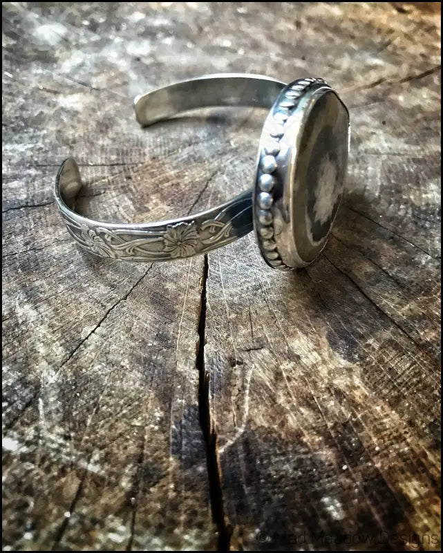 Alaskan Ammonite Sterling Silver Bracelet - Jewelry
