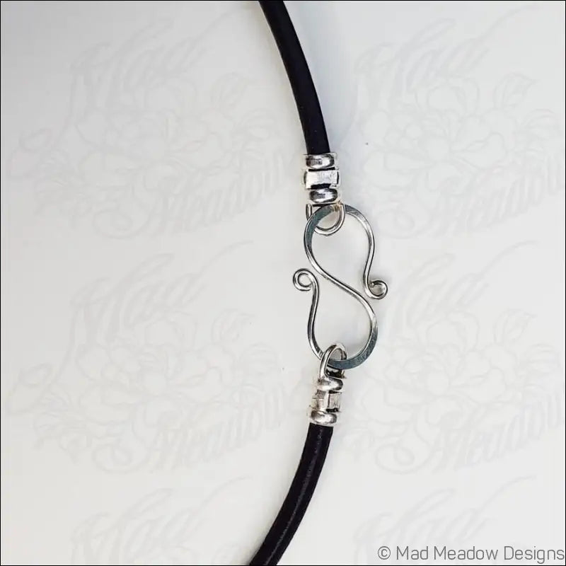 Fiddlehead Sterling Silver and Peridot Artisan Made Pendant on Leather - Jewelry