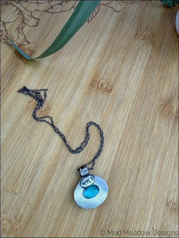 Chrysoprase Sterling Silver and Brass Snake Pendant necklace - Jewelry