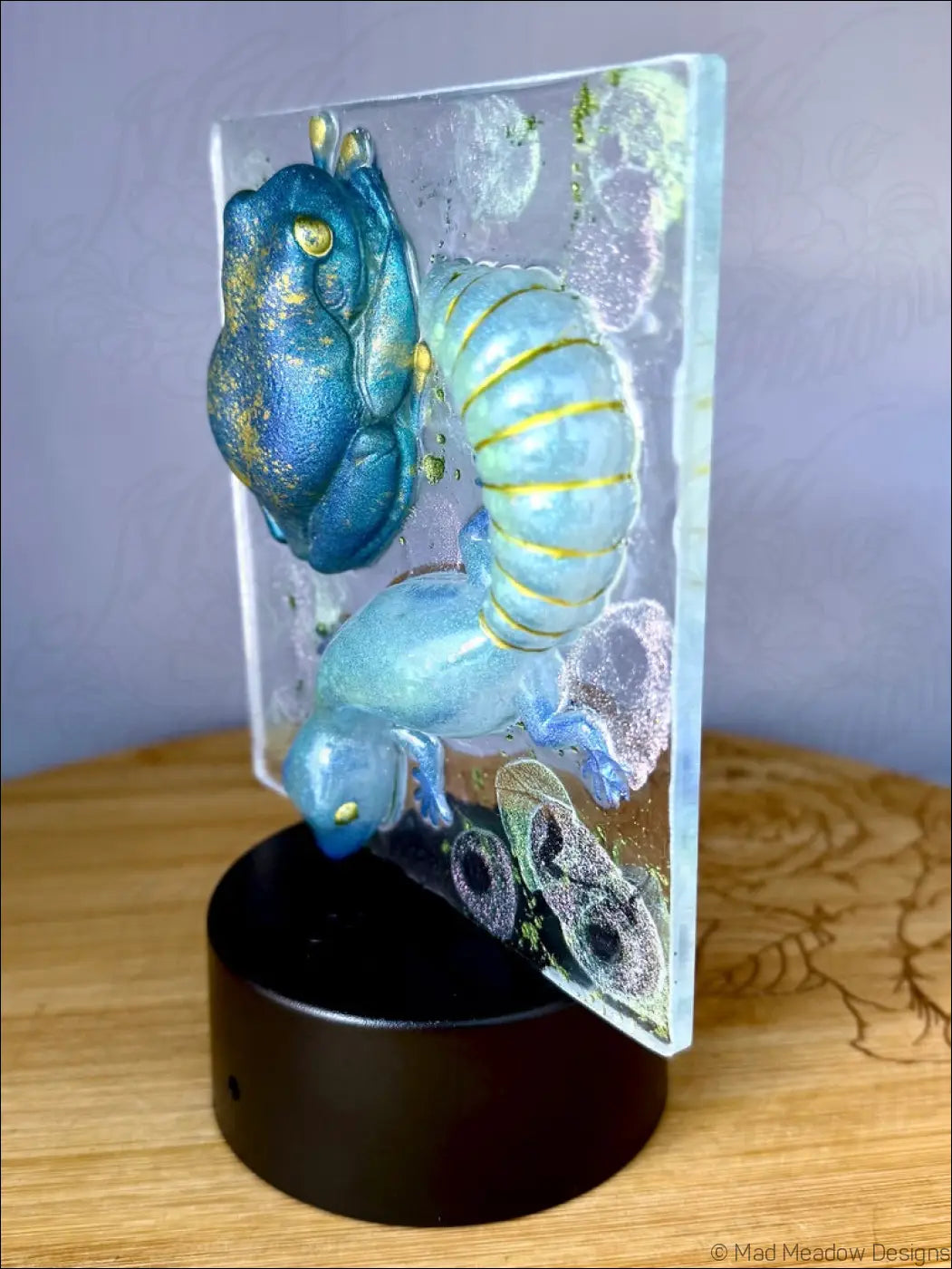 Whimsical Glowing Tree Frog and Gecko RGB Color Change Night Light - Light