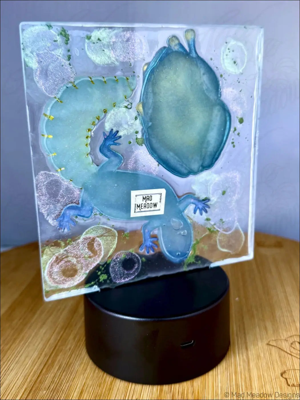 Whimsical Glowing Tree Frog and Gecko RGB Color Change Night Light - Light