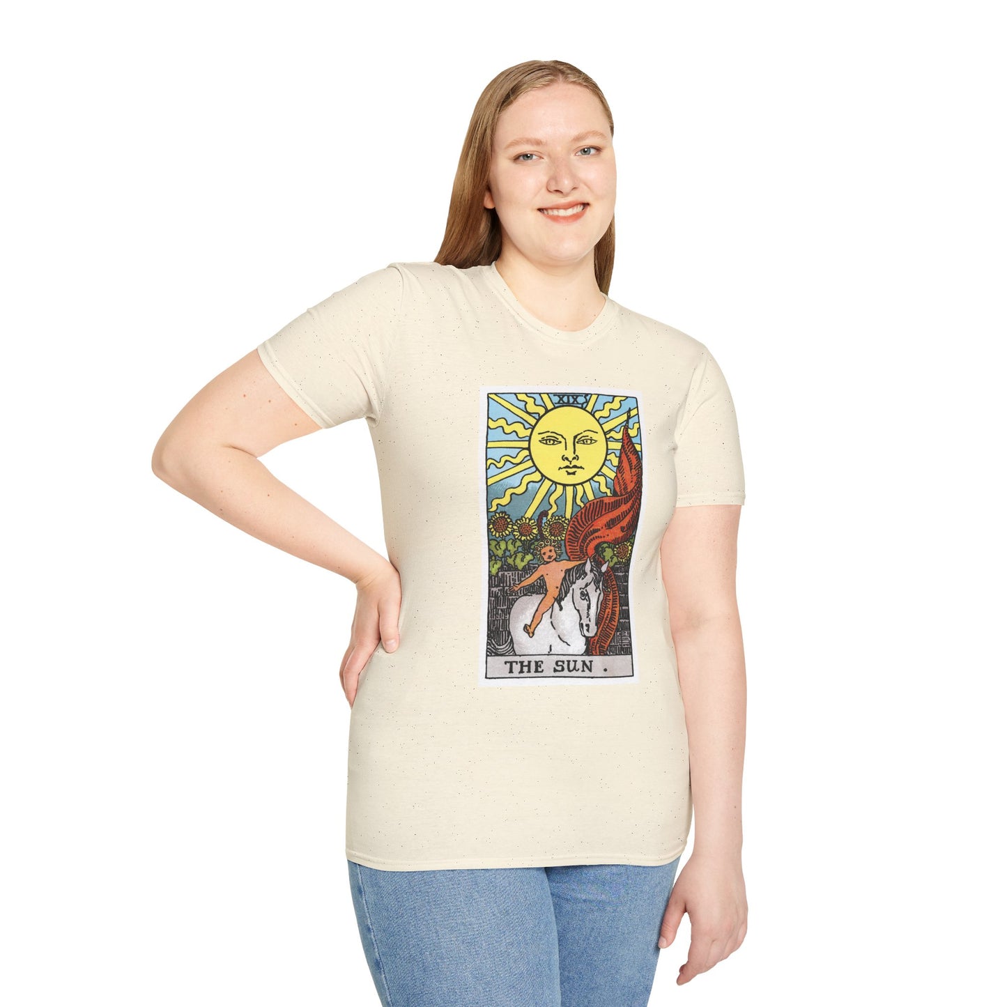 The Sun and Moon Rider Waite Smith Tarot Card T-Shirt — Mystical Vintage Tarot Tee