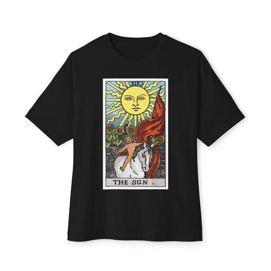 Sun Tarot Rider Waite Smith T-Shirt — Oversized Boxy Tee