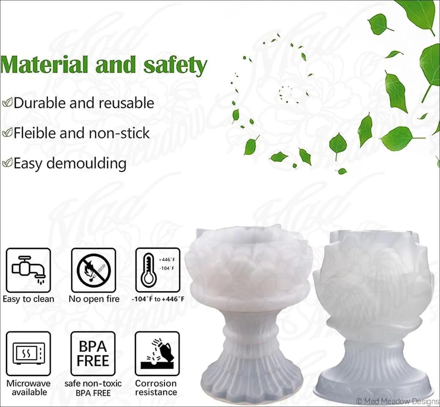2PCS Lotus Candle Holder Resin Molds Silicone Flower Candlestick Molds