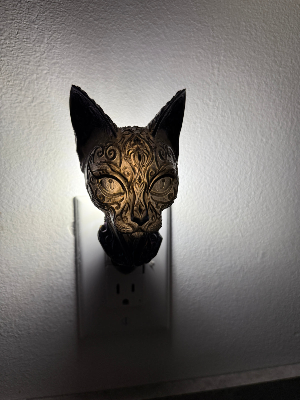 Whimsical Cat Wall Night Light