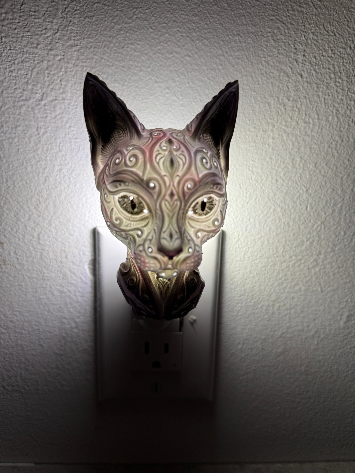 Whimsical Cat Wall Night Light