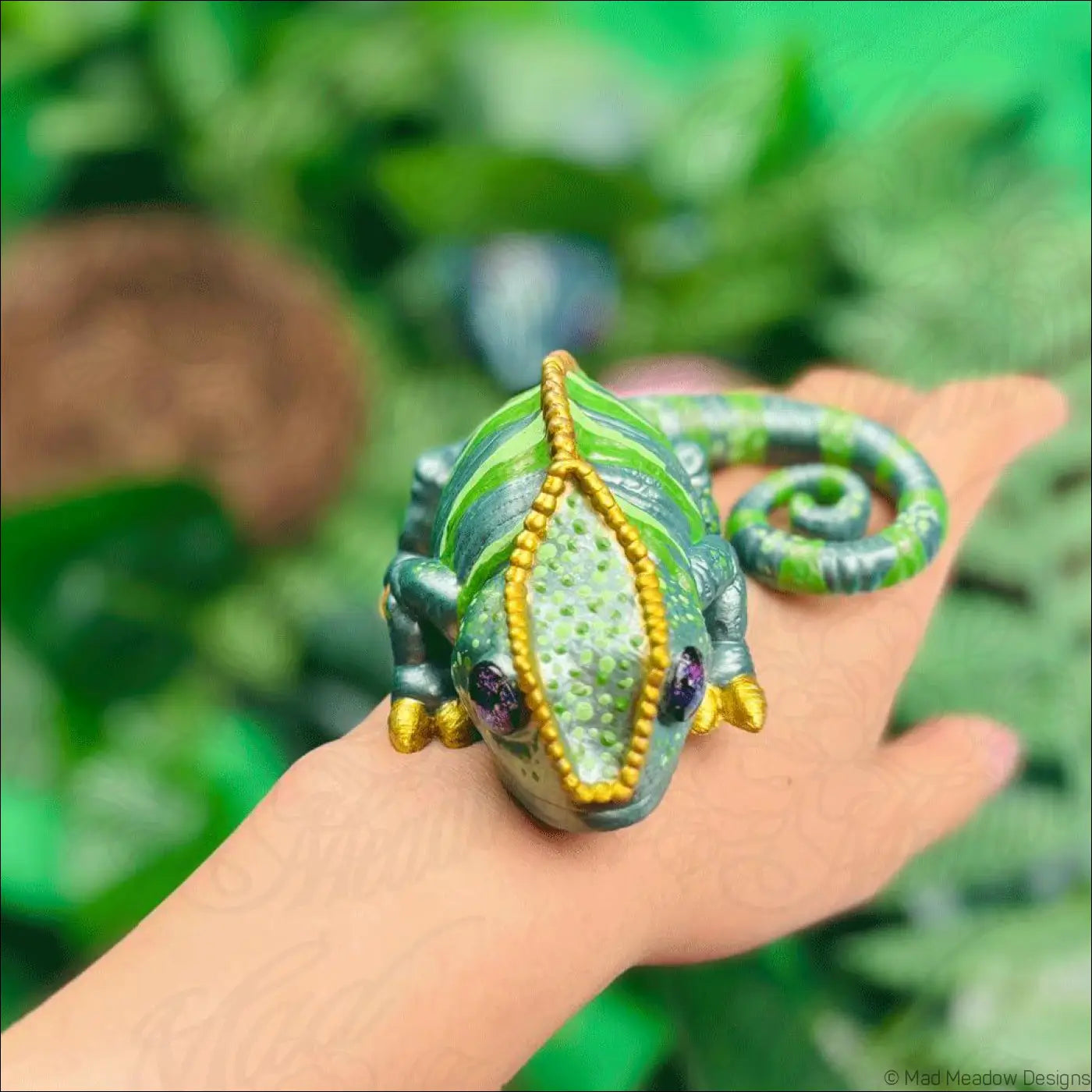 3Pcs Lizard Resin Silicone Mold Chameleon Animal Epoxy Resin Casting Palm Size