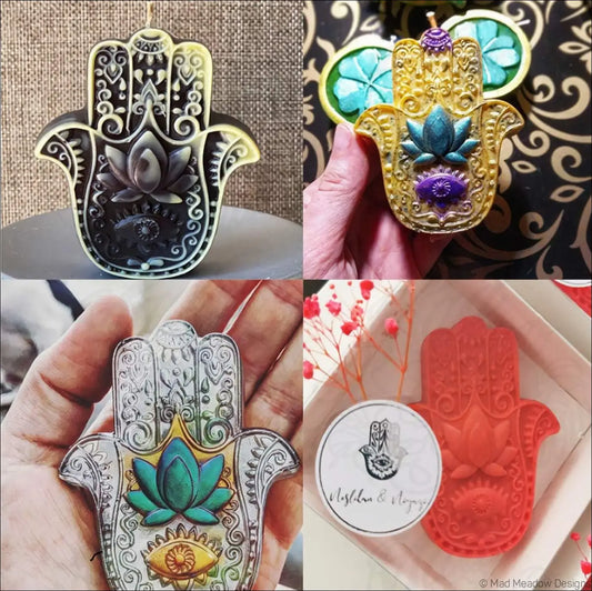 4Pcs Hamsa Silicone Molds for Resin or Soap - Destash Unused