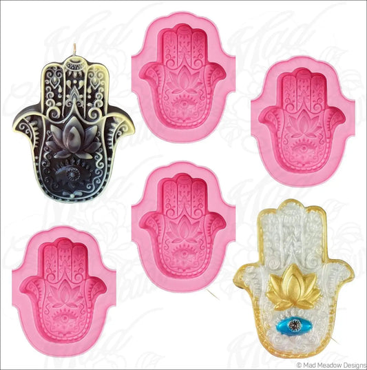 4Pcs Hamsa Silicone Molds for Resin or Soap - Destash Unused