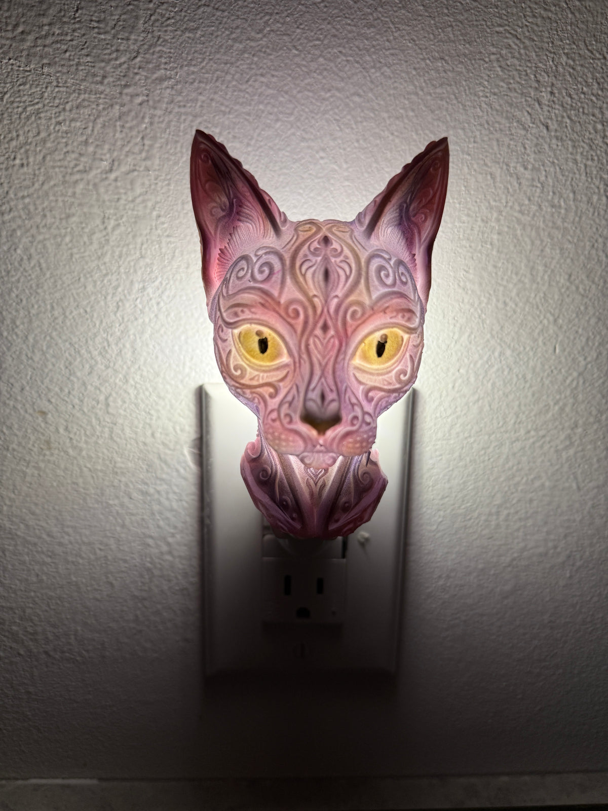 Whimsical Cat Wall Night Light