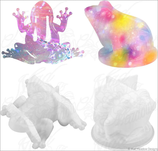 6Pcs Frog Toad Resin Silicone Mold Bundle Animal Epoxy Resin Casting Palm Size - Used Destash - Destash Supplies