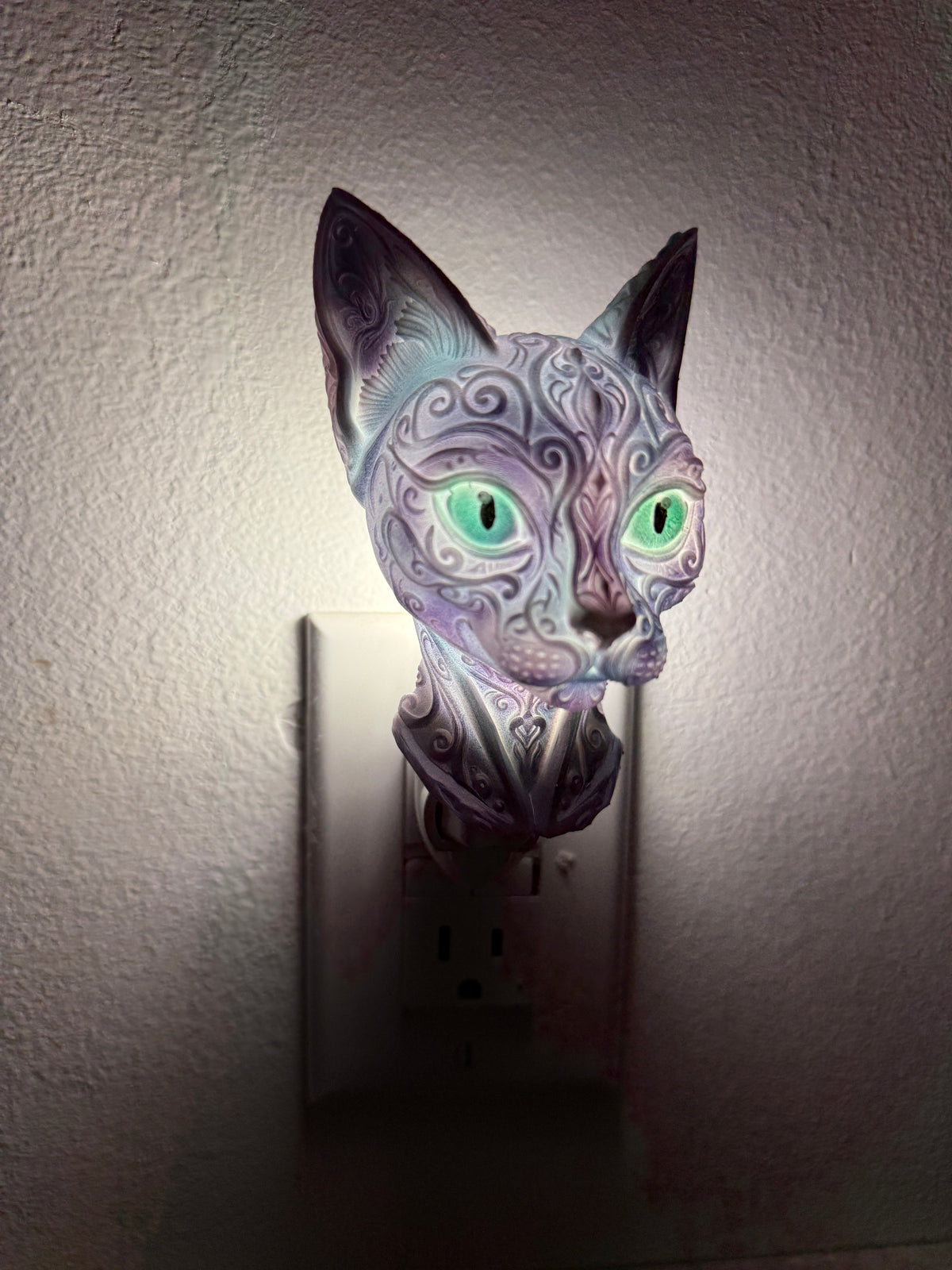 Whimsical Cat Wall Night Light