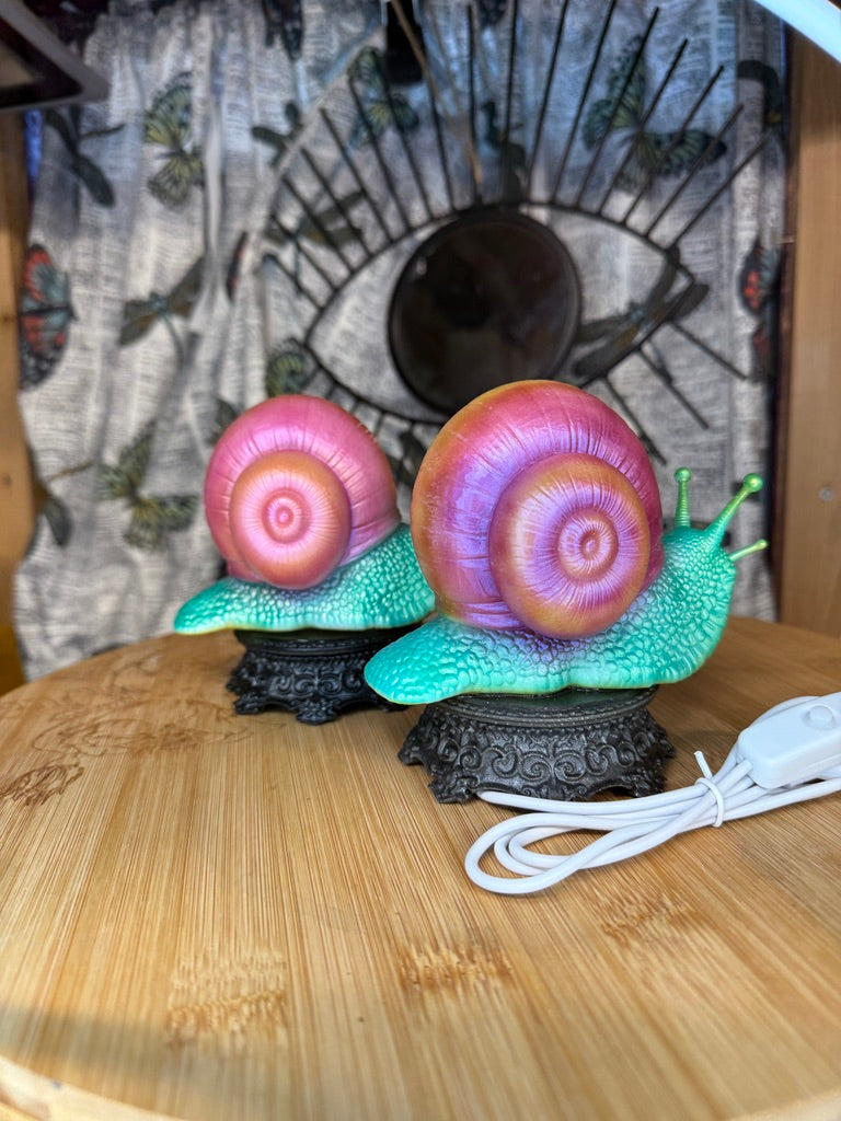 Large Whimsical Snail RGB 3DP Table Light