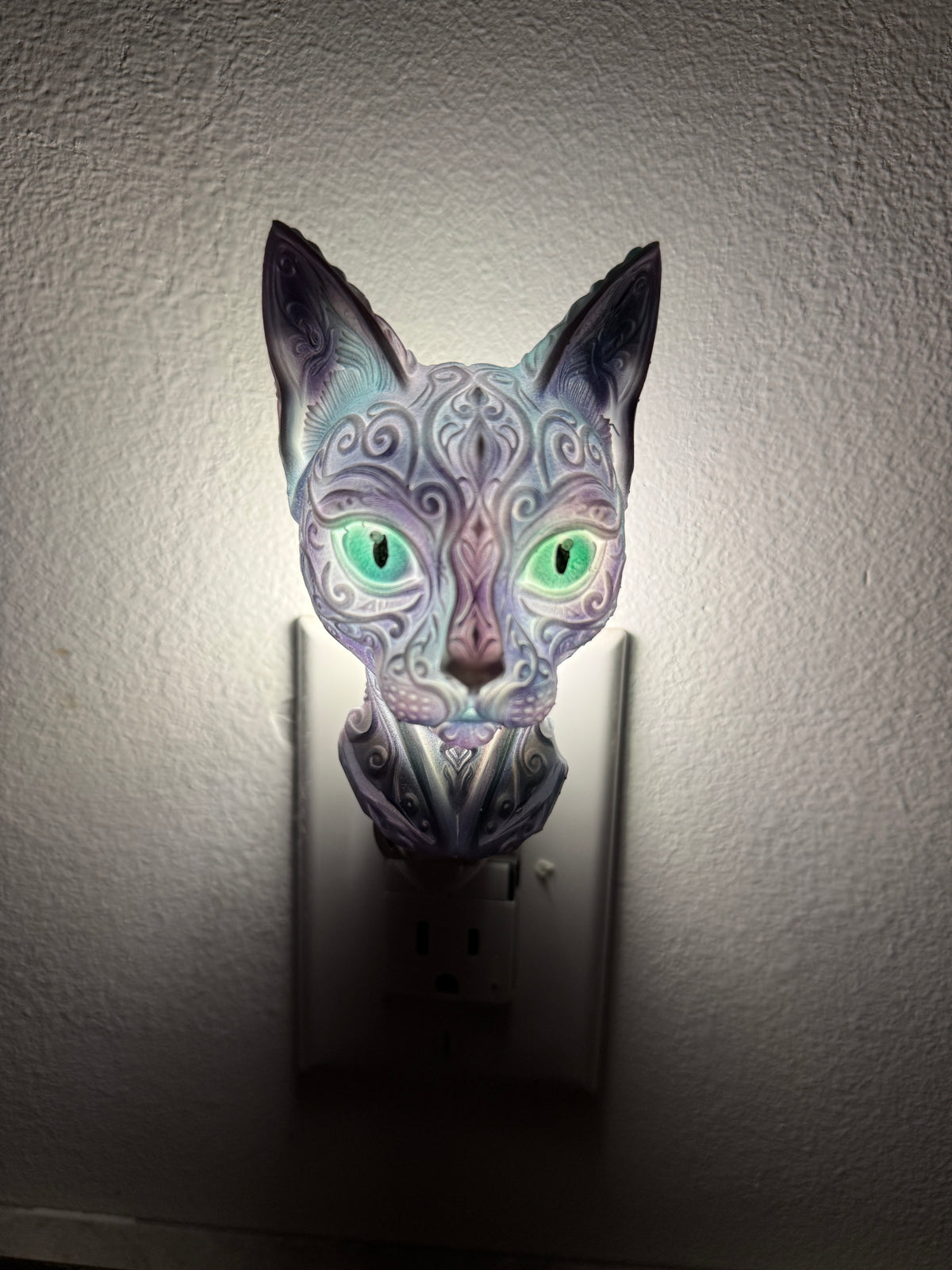 Whimsical Cat Wall Night Light