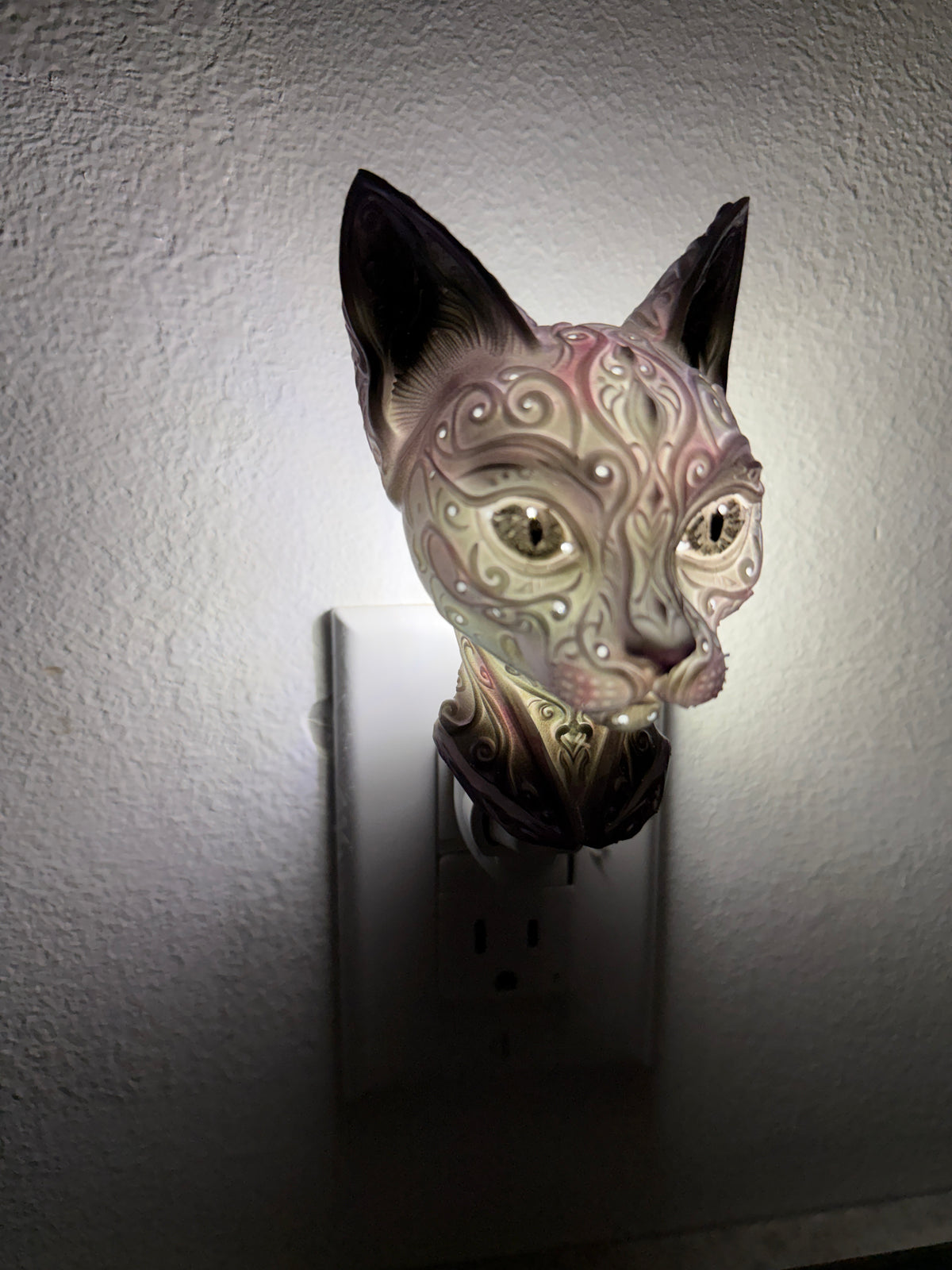 Whimsical Cat Wall Night Light