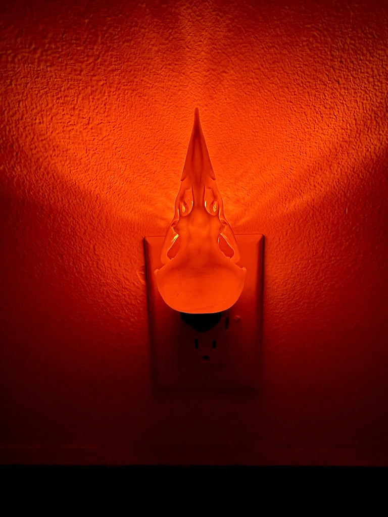 White Bird Skull Wall Night Light