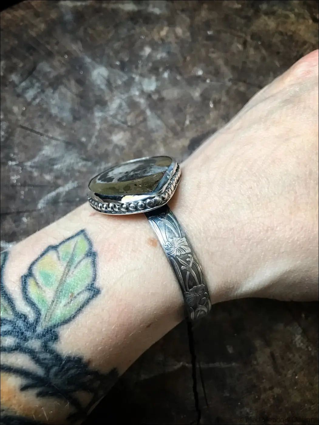 Alaskan Ammonite Sterling Silver Bracelet - Jewelry