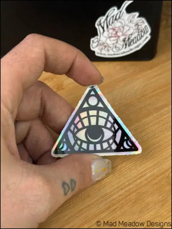 All Seeing Eye Iridescent Sticker by Mad Meadow Sticker