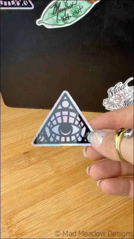 All Seeing Eye Iridescent Sticker by Mad Meadow Sticker