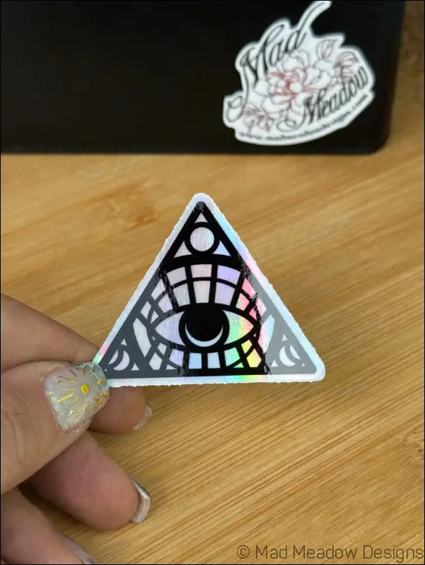 All Seeing Eye Iridescent Sticker by Mad Meadow Sticker